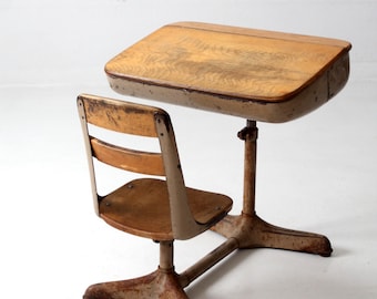 vintage school desk