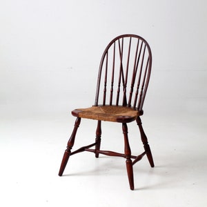 antique rush seat Windsor chair