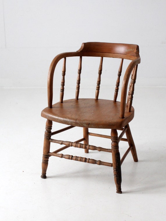 Antique Captain's Chair - Etsy