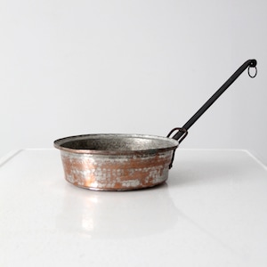 antique hammered copper pan