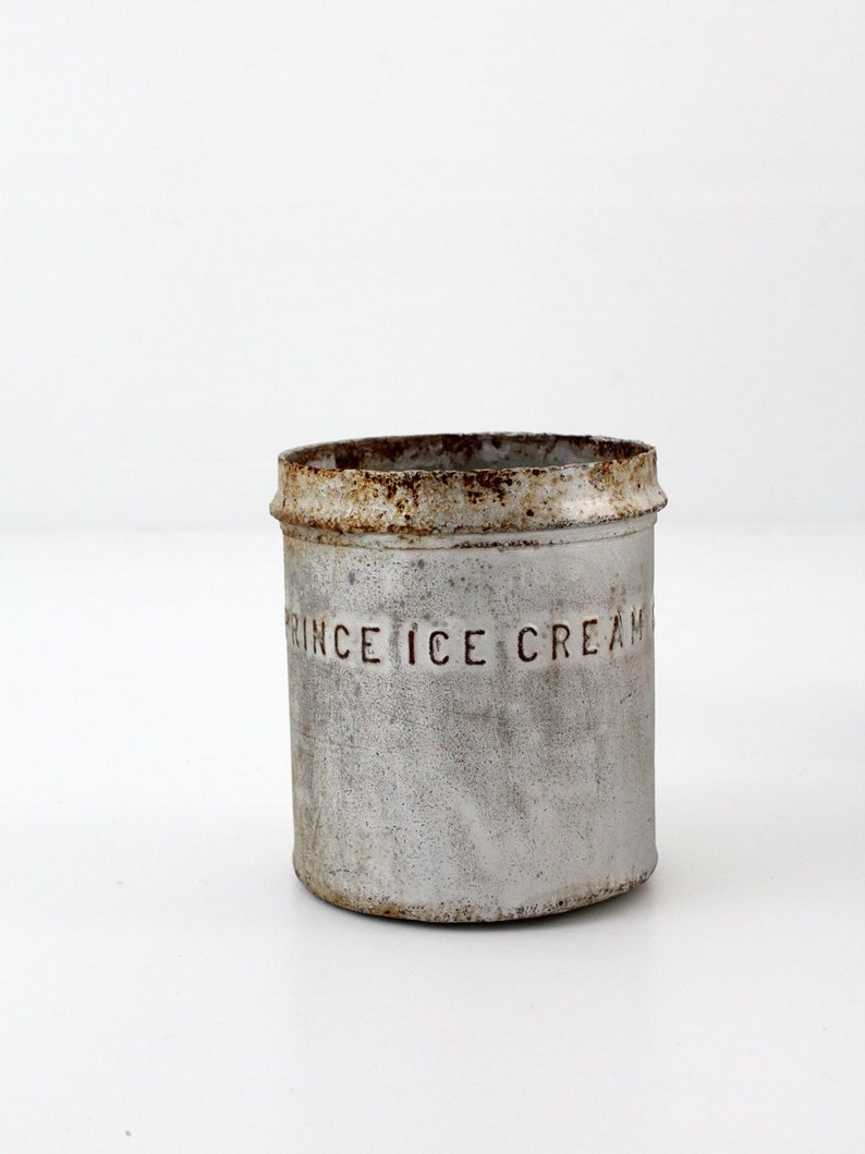 Antique metal ice cream bucket Prince Castles Ice Cream Etsy