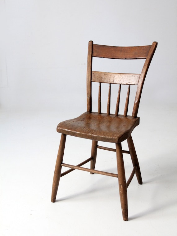 Antique Plank Seat Chair, Primitive Farmhouse Chair - Etsy