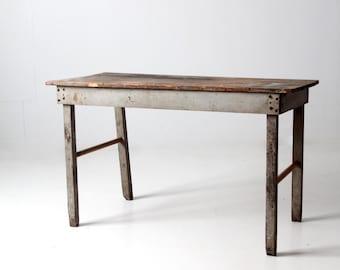 antique wood farmhouse table