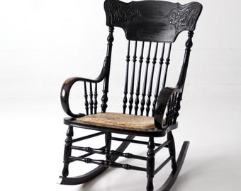 antique Art Nouveau rocking chair