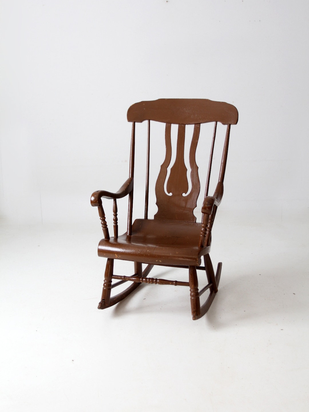 Antique Wooden Rocking Chair Etsy