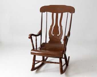 antique wooden rocking chair