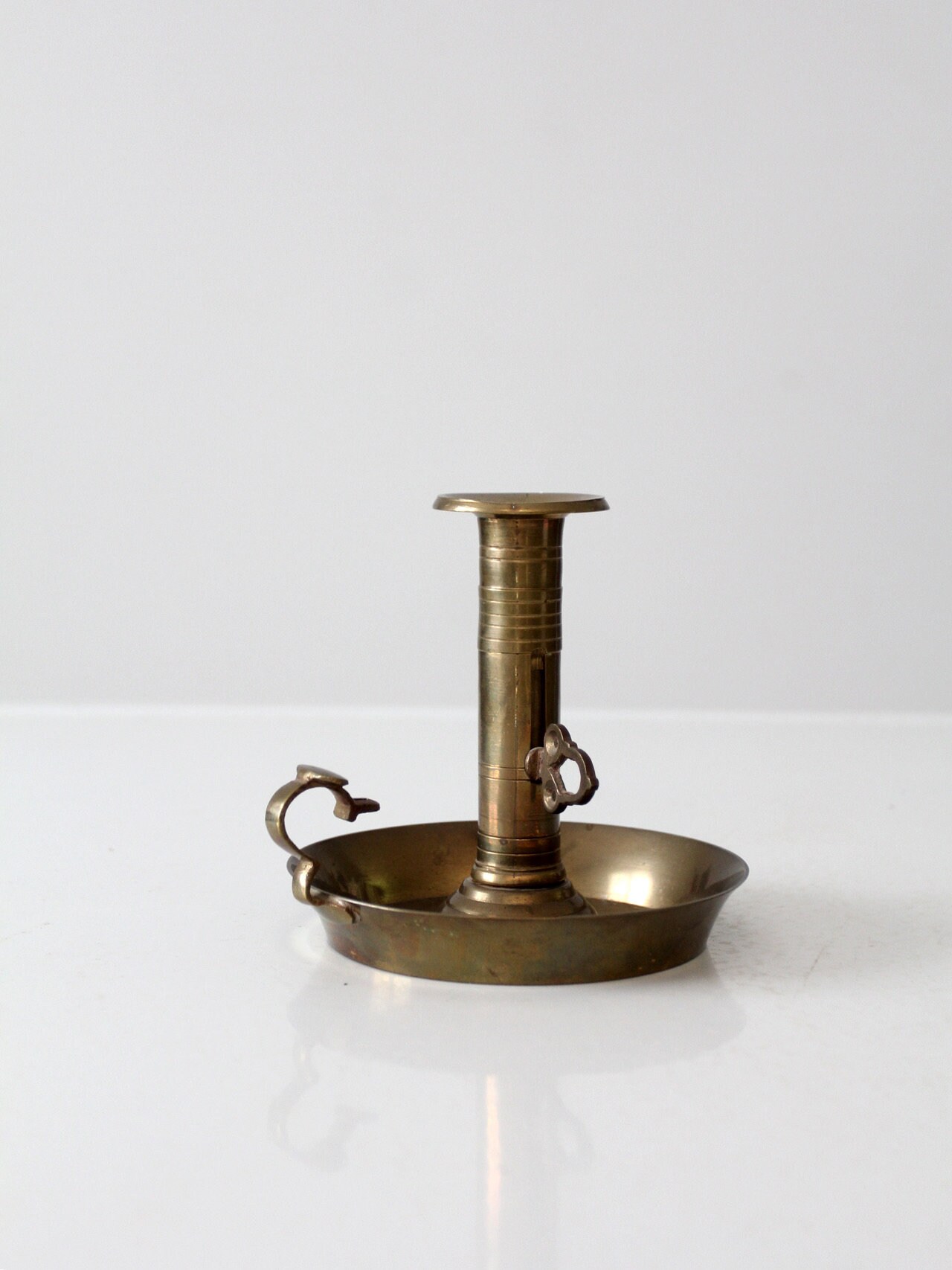 アンティーク雑貨 Antique Enamel Chamberstick ANTIQUE ENAMELWARE CANDLE STICK Gorgeous Robin Egg Blue