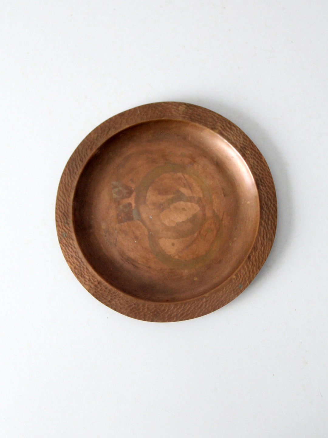 Hammered Copper Shrine Plate - 7 inch