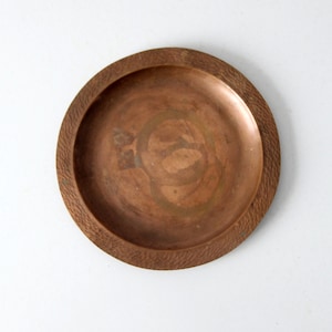 vintage hammered copper plate