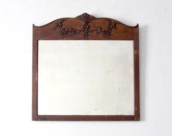 antique carved wood mirror