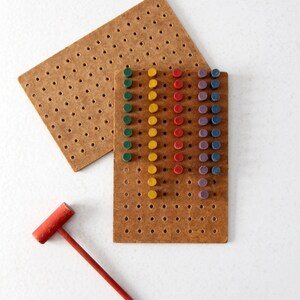 Vintage Steckbrett Spielzeug