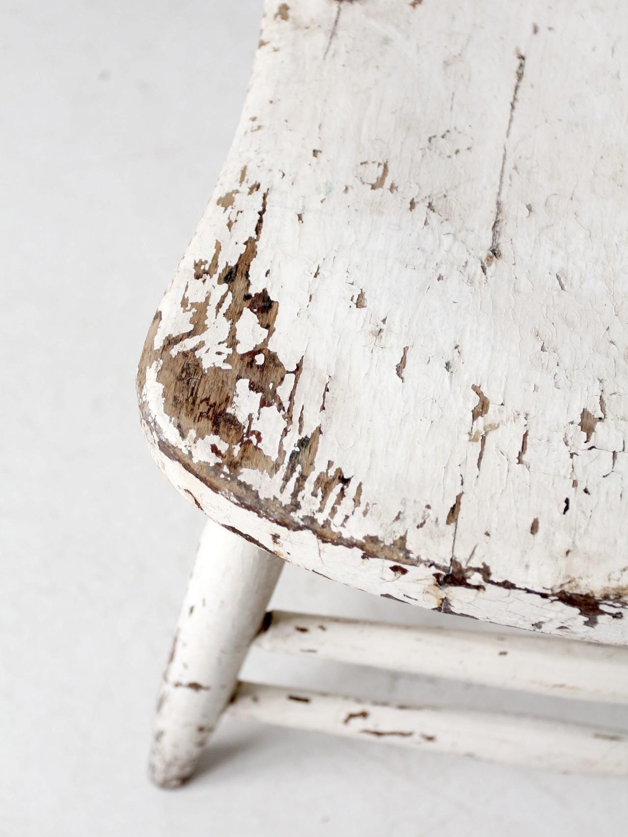 Antique White Spindle Back Chair - Etsy