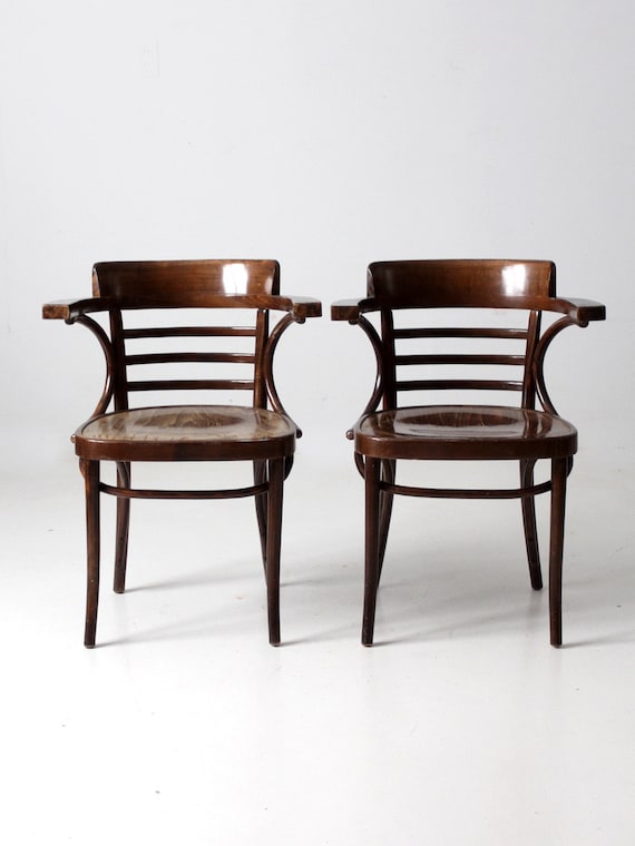 ZPM Radomsko Bentwood Arm Chairs Pair - Etsy Canada