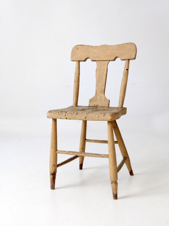Antique Rustic Fiddleback Chair - Etsy