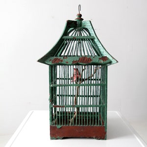 antique wooden bird cage