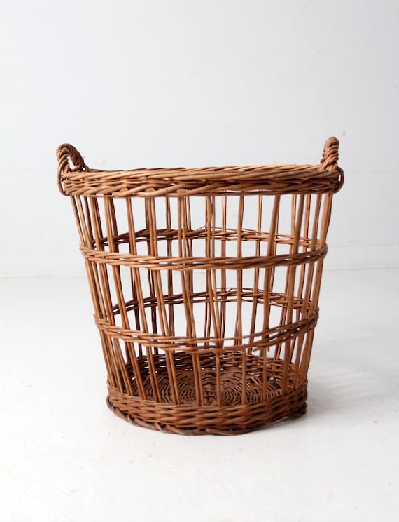 ヴィンテージの籐かご - Etsy 日本