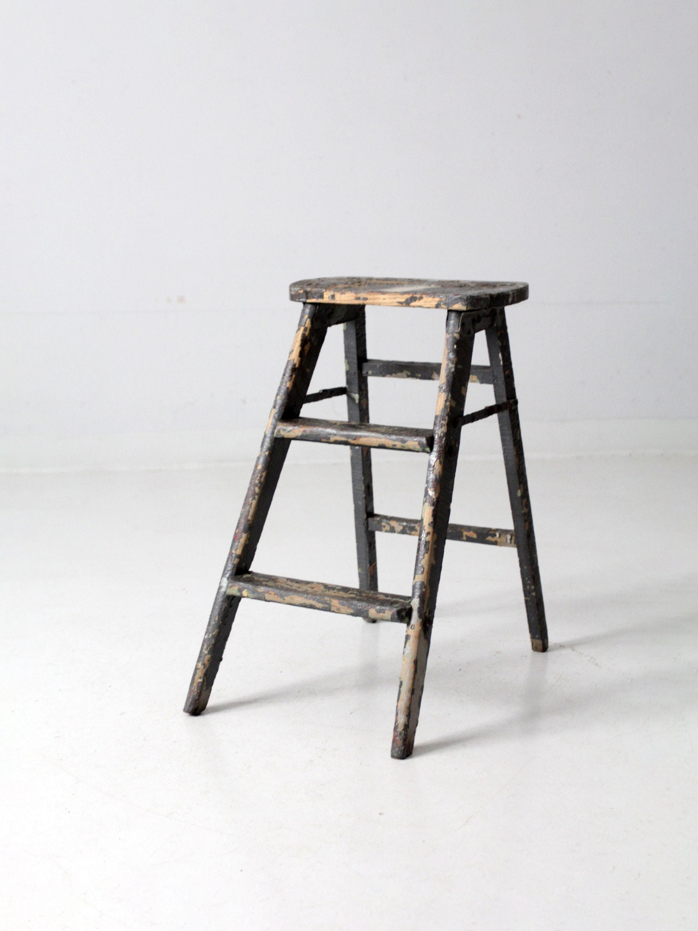 アンティーク雑貨 ladder vintage painter's wooden folding ladder – 86 Vintage