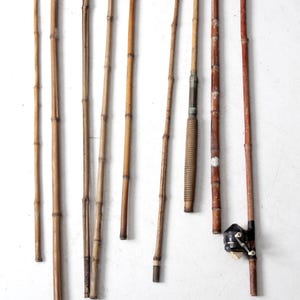 1900s bamboo fly fishing rods collection