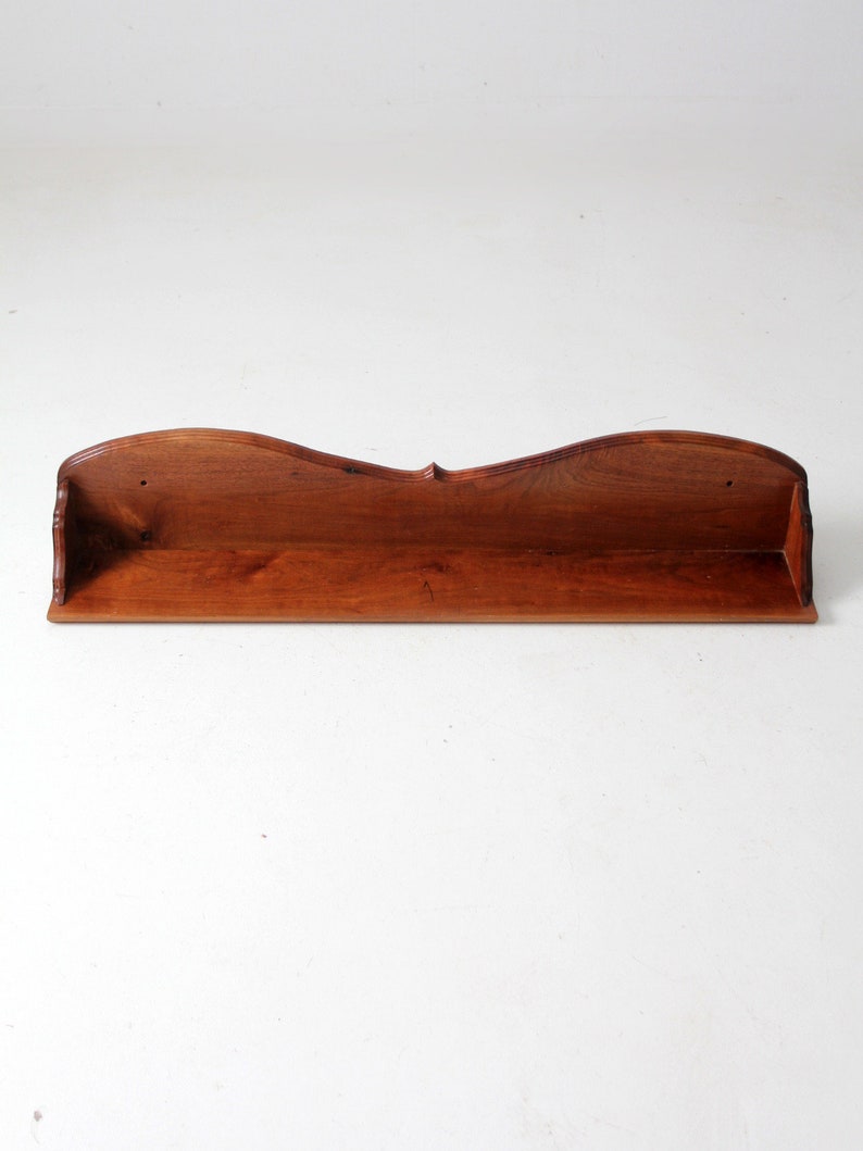 vintage wooden wall shelf or mantel image 2