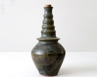 Vintage Studio Keramik Flasche Vase Handgemachte Vase
