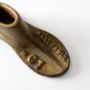 1800s cast iron Malleable shoe form, antique cobbler's shoe last image 4