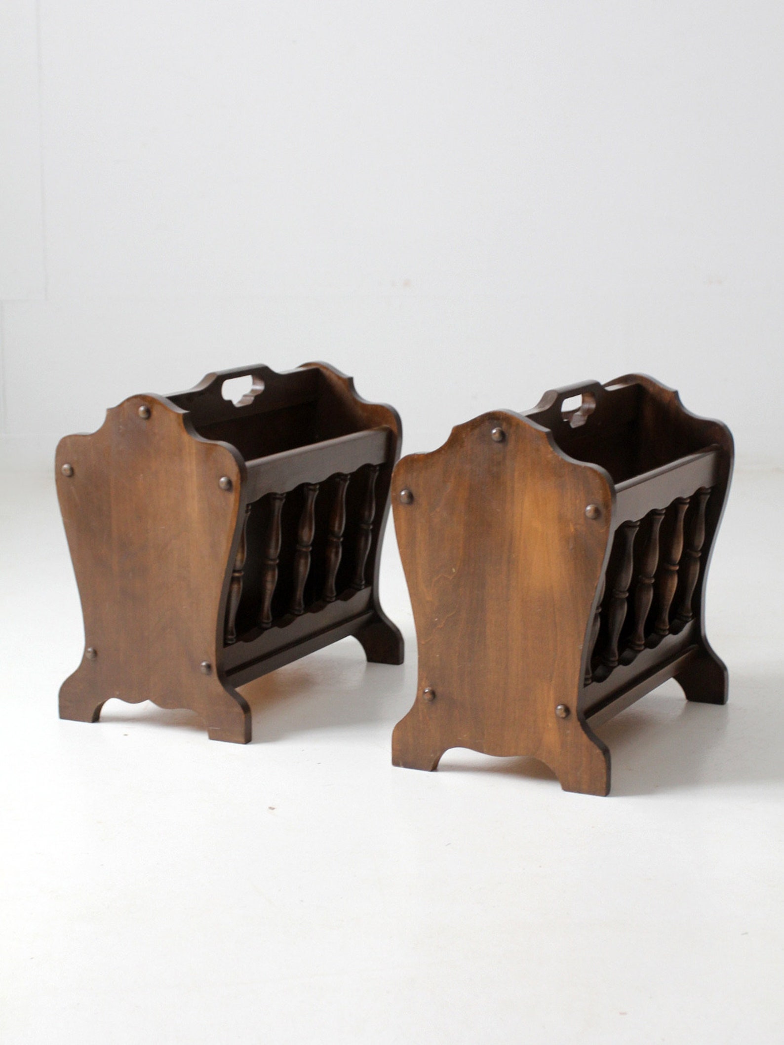 Vintage Leick Wooden Magazine Stands, End Racks Pair - Etsy