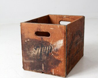 vintage USA70's 7up wood crate 木箱 Retro 7 Up 16 0z. Botte Wood Shipping Crate (Ca. 1980's) | eBay