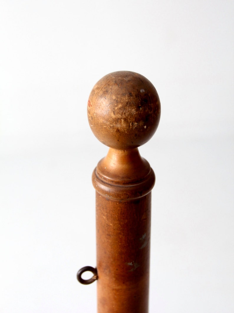 Antique flag pole wood banner post flag stake pole Etsy