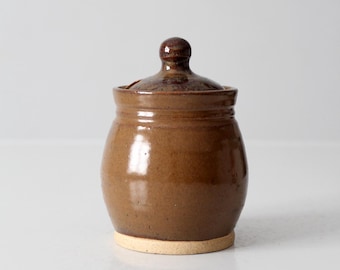 vintage handmade studio pottery sugar bowl
