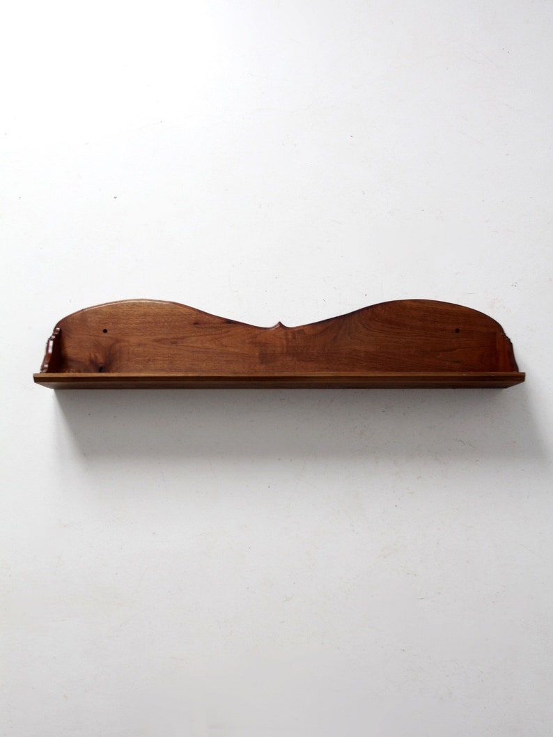 vintage wooden wall shelf or mantel image 3