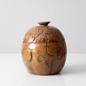 vintage S.Miller studio pottery jar