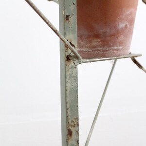 tiered plant stand, vintage metal display riser, garden decor image 5