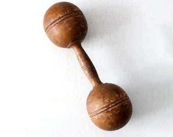 ヴィンテージ鋳鉄ダンベル（2個セット）：レトロソ連フィットネス