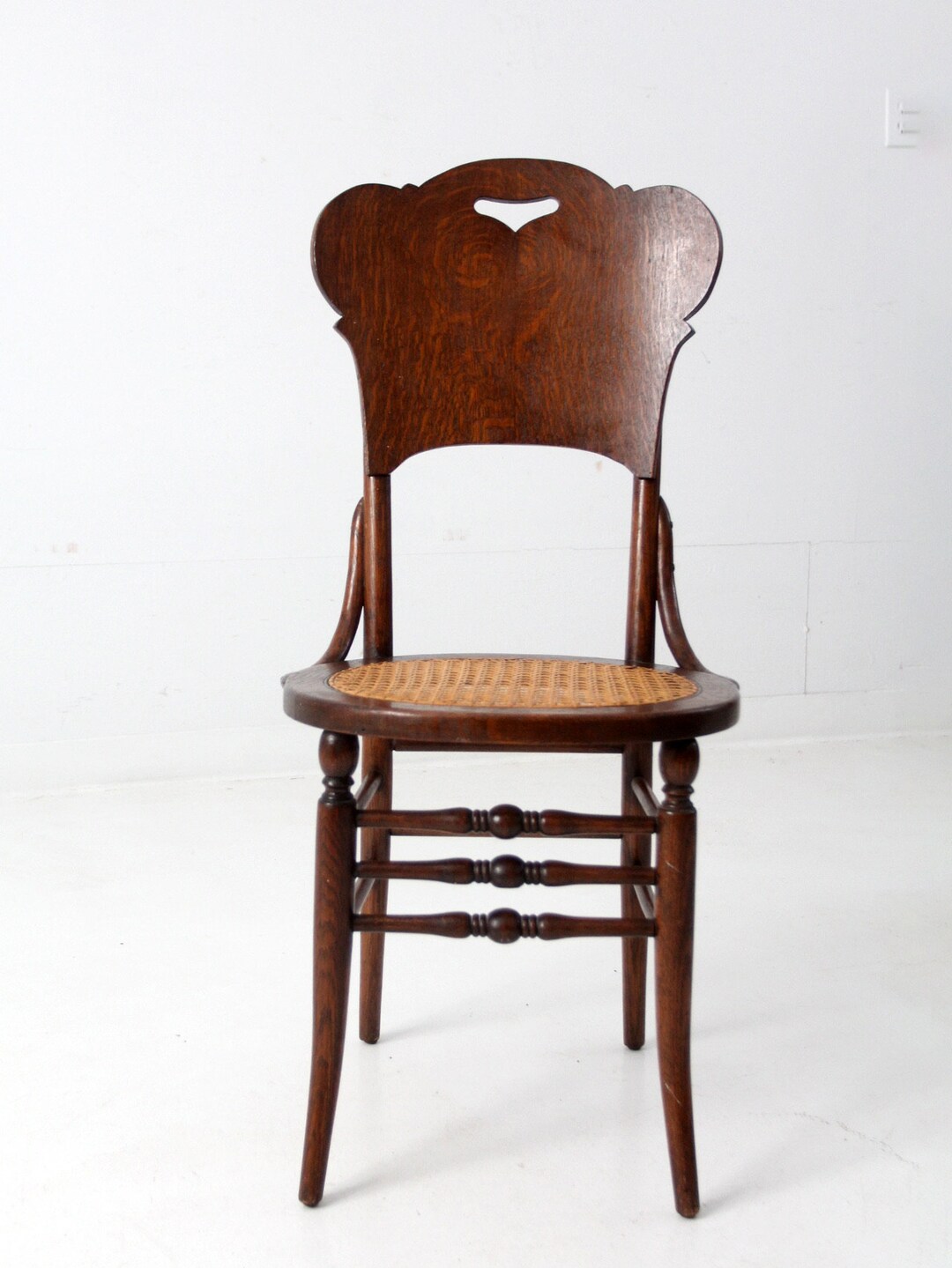 Antique cane seat bentwood chair Etsy