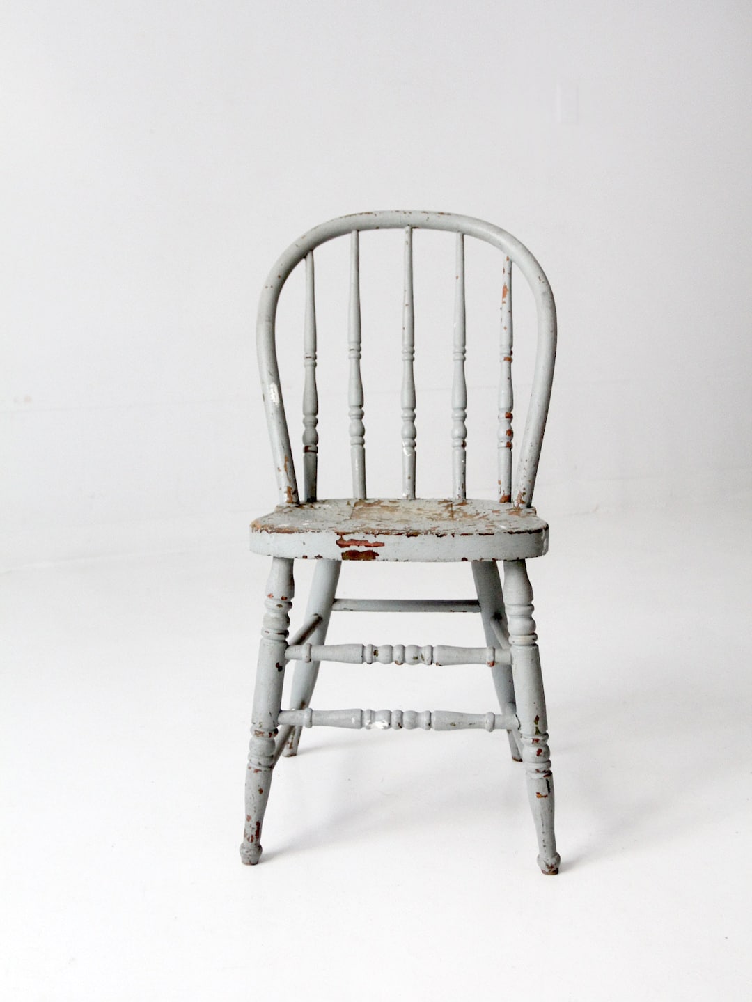 Antique Painted Spindle Back Farmhouse Chair Etsy