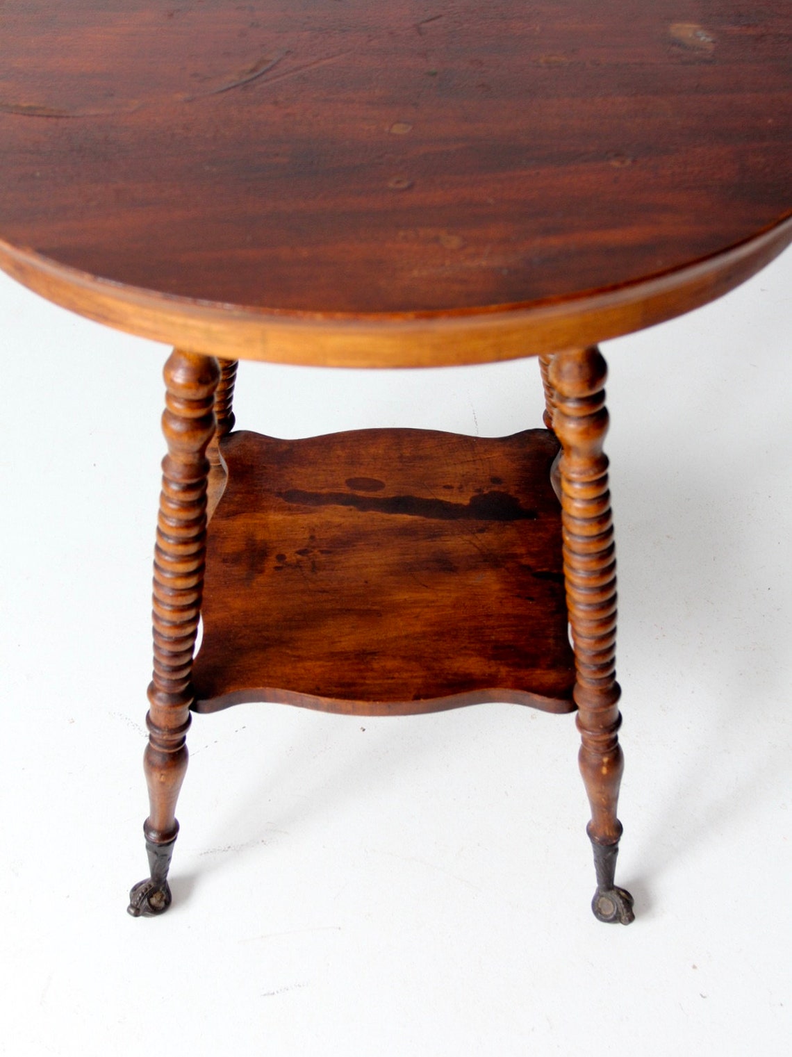 Antique ball and claw foot table Victorian side table Etsy