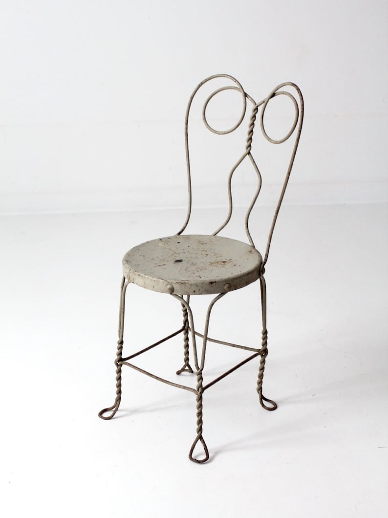 Vintage Ice Cream Parlor Chair Vintage Metal Cafe Chair Etsy