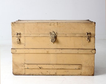 antique wooden steamer trunk