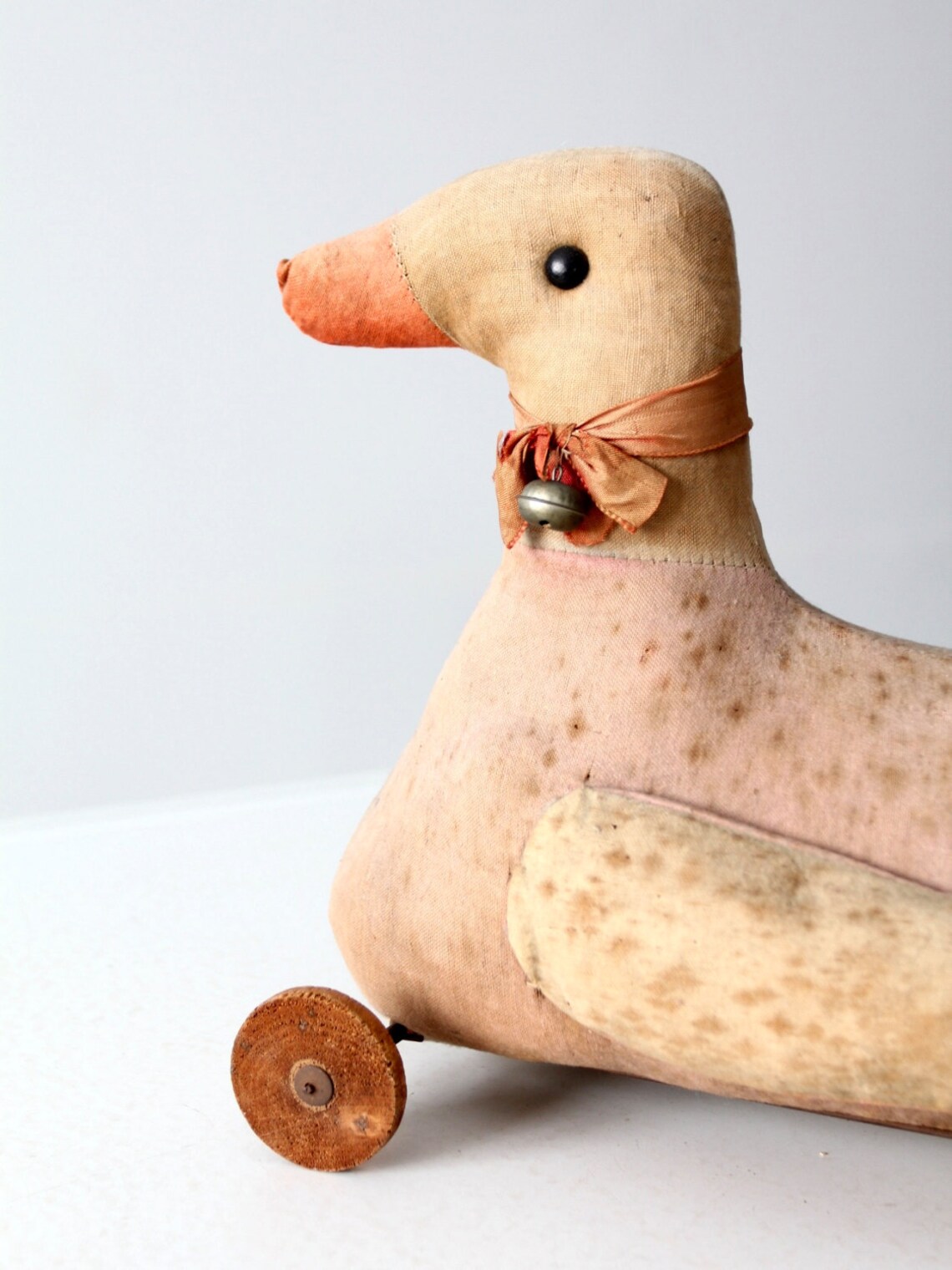 Antique toy duck stuffed animal pull toy Etsy