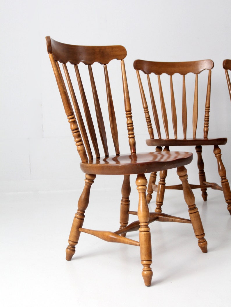 Vintage Windsor Dining Chairs Set of 4 - Etsy