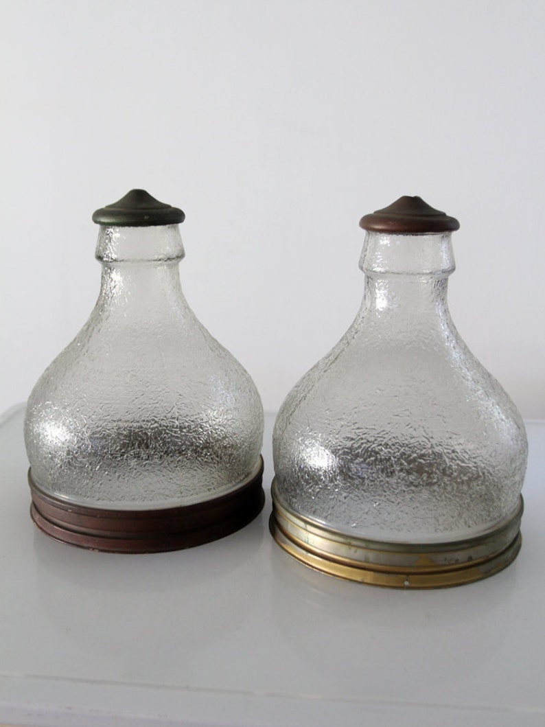 Vintage Industrieglasschirme, strukturierte Glasleuchten Bild 5