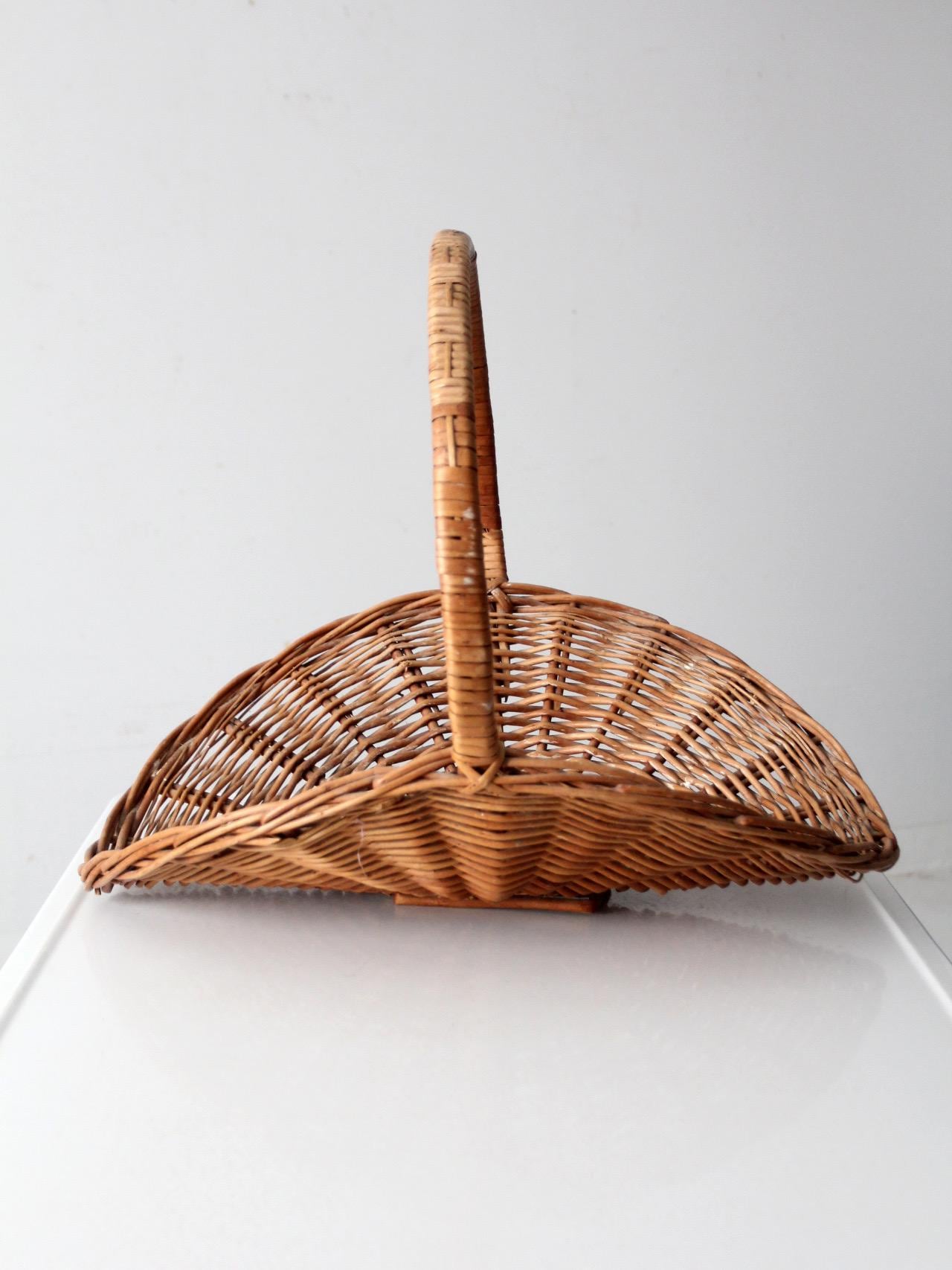 Vintage Wicker Catchall Firewood Basket - Etsy