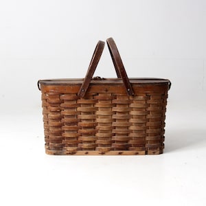 antiker Hawkeye Korb gekühlter Picknickkorb