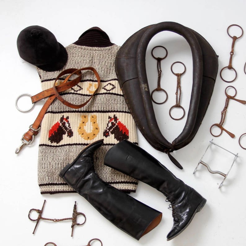 Antique Horse Collar Leather Equestrian Yoke Harness Etsy