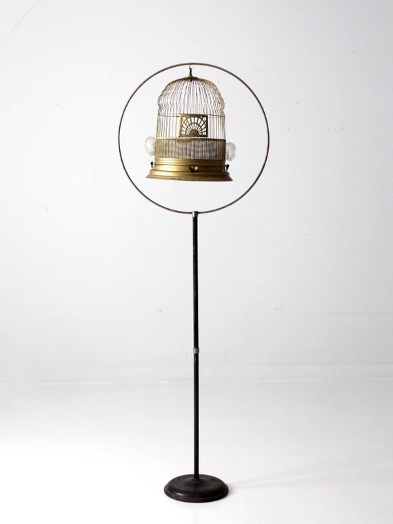 Antique Crown Bird Cage With Stand -  Canada
