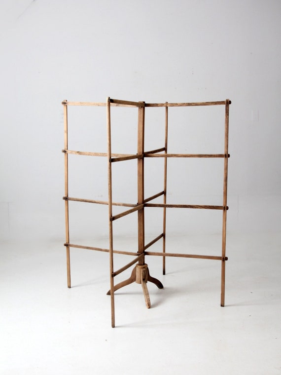 Antique Drying Rack Wood Laundry Stand Etsy