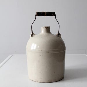 antique stoneware crock jug