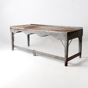 vintage industrial American work table