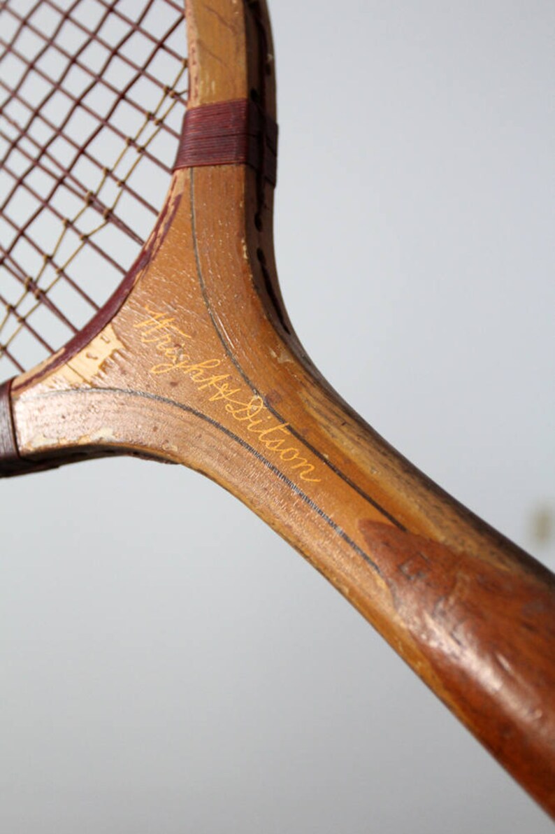 1920s W & D Criterion Tennis Racquet With Primitive Wall Mount Etsy