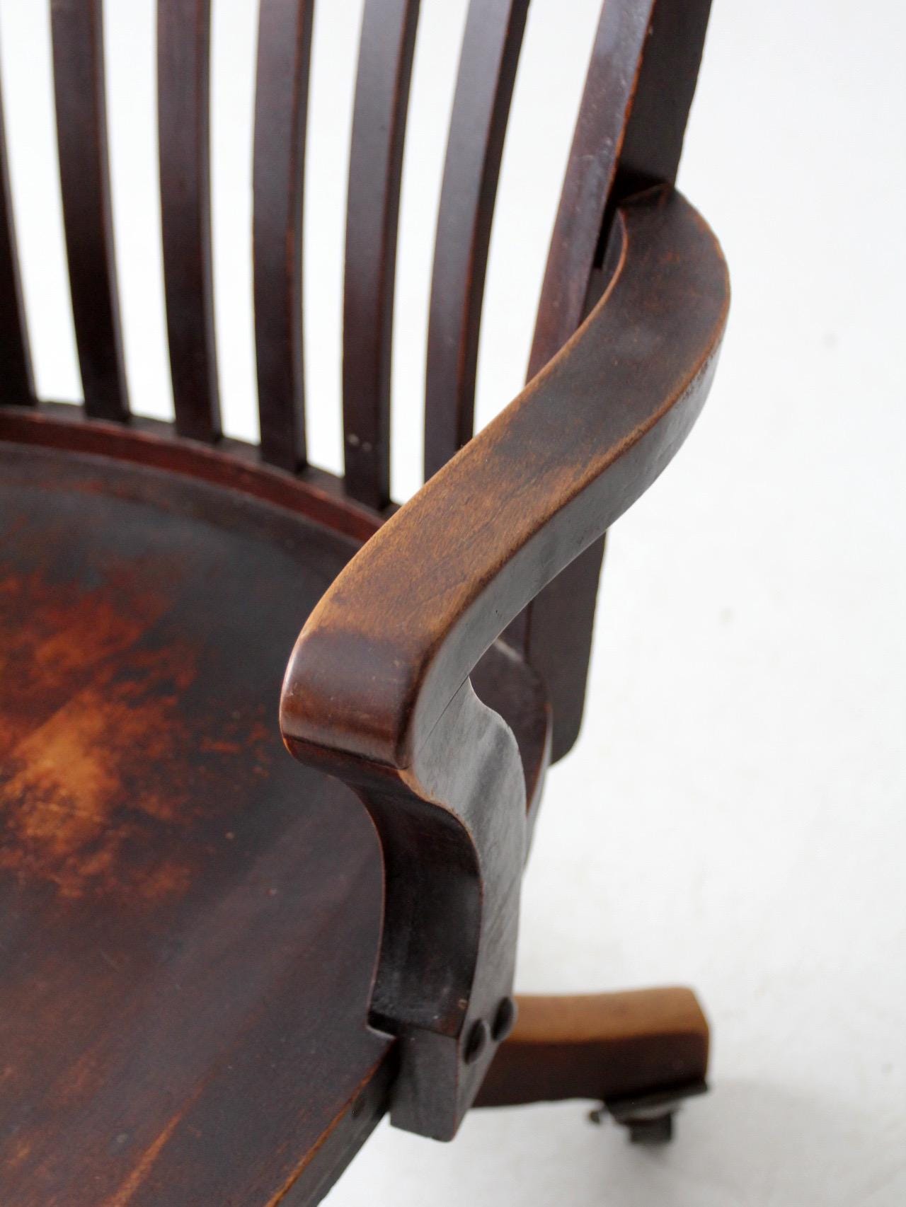 Antique Johnson Chair Co Swivel Desk Chair - Etsy